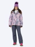 SE23001-14 Костюм детский (куртка+комбинезон) для девочек розовый+100% полиэстер