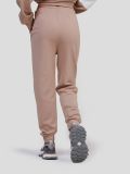 SP634901-08 Костюм спортивный (толстовка с капюшоном+брюки) женский бежевый+80% хлопок,20% полиэстер