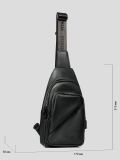 H0469-01 Рюкзак мужской черный+текстиль