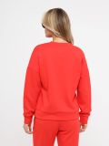 KA17579-24 Комплект (свитшот+брюки) женский коралловый+50% полиэстер,44% район (вискоза),6% спандекс