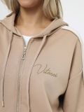 KA17554-08 Комплект (толстовка+брюки) женский бежевый+50% полиэстер, 44% район (вискоза), 6% спандек
