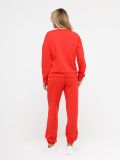 KA17579-24 Комплект (свитшот+брюки) женский коралловый+50% полиэстер,44% район (вискоза),6% спандекс