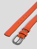 LG02-3-105 Ремень женский оранжевый+натуральная кожа