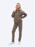 TE8060-04 Куртка спортивная женский коричневый+80% хлопок, 20% полиэстер