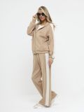 KA17554-08 Комплект (толстовка+брюки) женский бежевый+50% полиэстер, 44% район (вискоза), 6% спандек