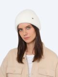 FG0180-02 Шапка женский белый+52% ангора, 30% акрил, 18% шерсть