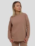SP014-7 Костюм спортивный (джемпер+брюки) женский бежевый+95% хлопок, 5% эластан