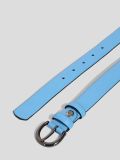 LG01-5-115 Ремень женский голубой+натуральная кожа