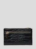 SUP004-01P Кошелек женский черный+натуральная кожа
