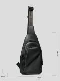 H0469-01 Рюкзак мужской черный+текстиль