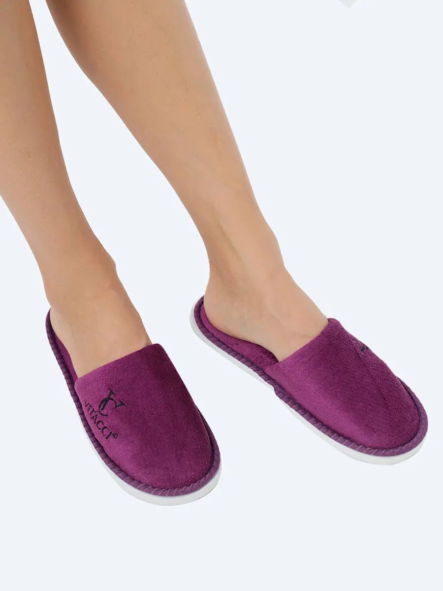 SLIP03 Тапочки унисекс сиреневый+текстиль