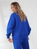 SP2206-05 Костюм спортивный (джемпер+брюки) женский синий+95% хлопок, 5% эластан